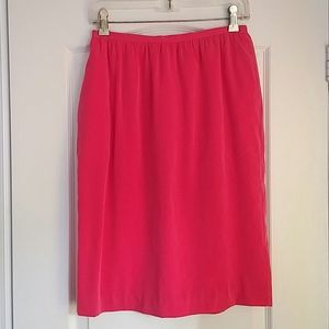 PORTS - vintage pink rose knee length skirt